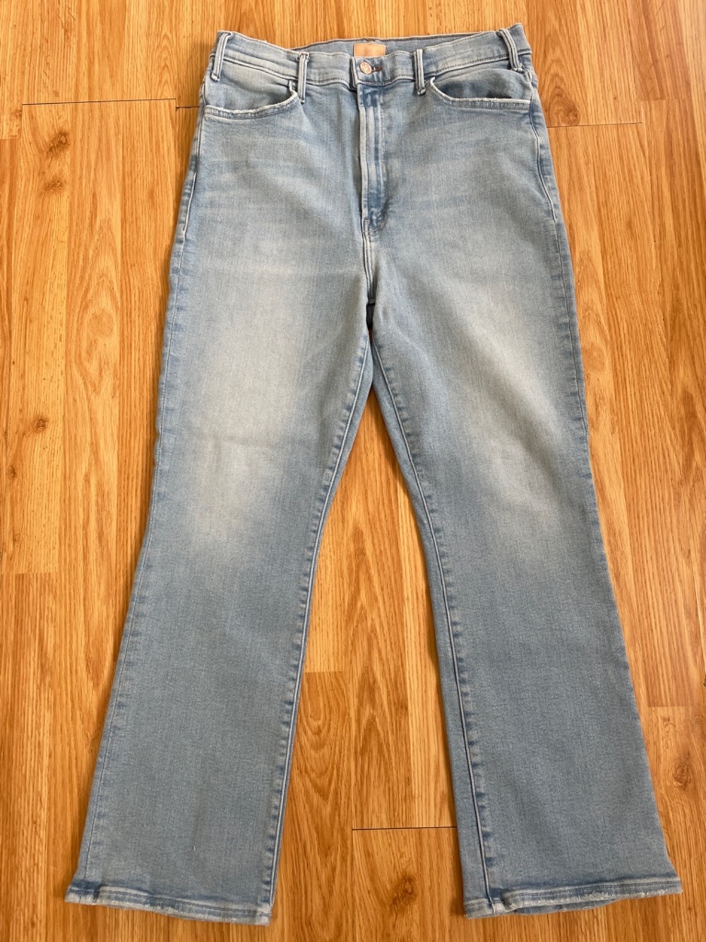 MOTHER The Hustler Ankle California Cruiser Light Blue Denim size 34